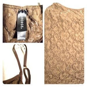 ⭐️3/$15⭐️ George Medium Lace Brown Cami
